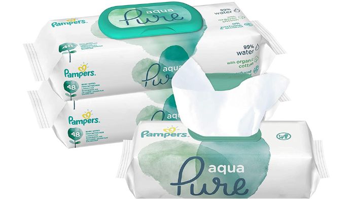 pampers aqua pure vs water wipes